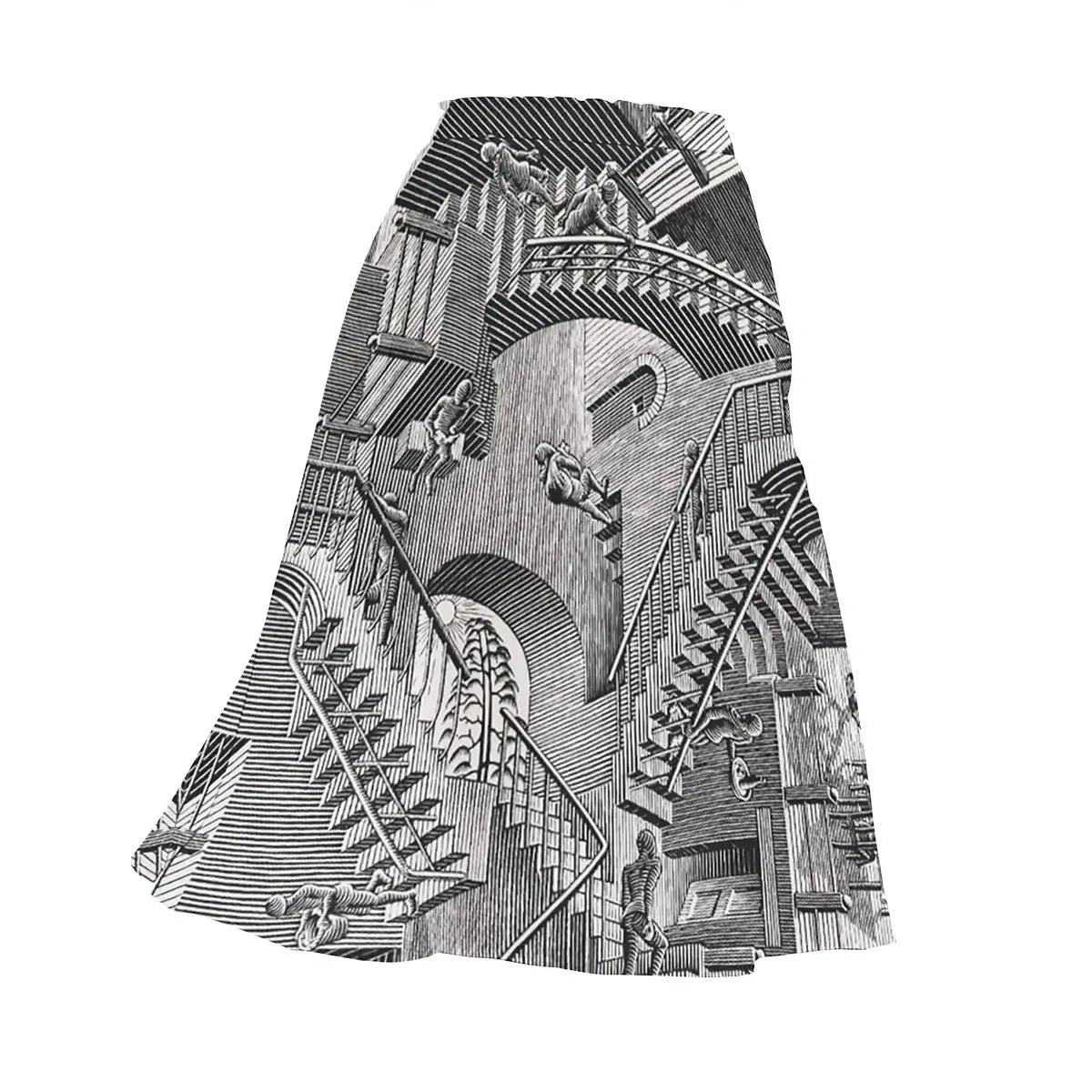 Relativity by Maurits Cornelis Escher Skirt