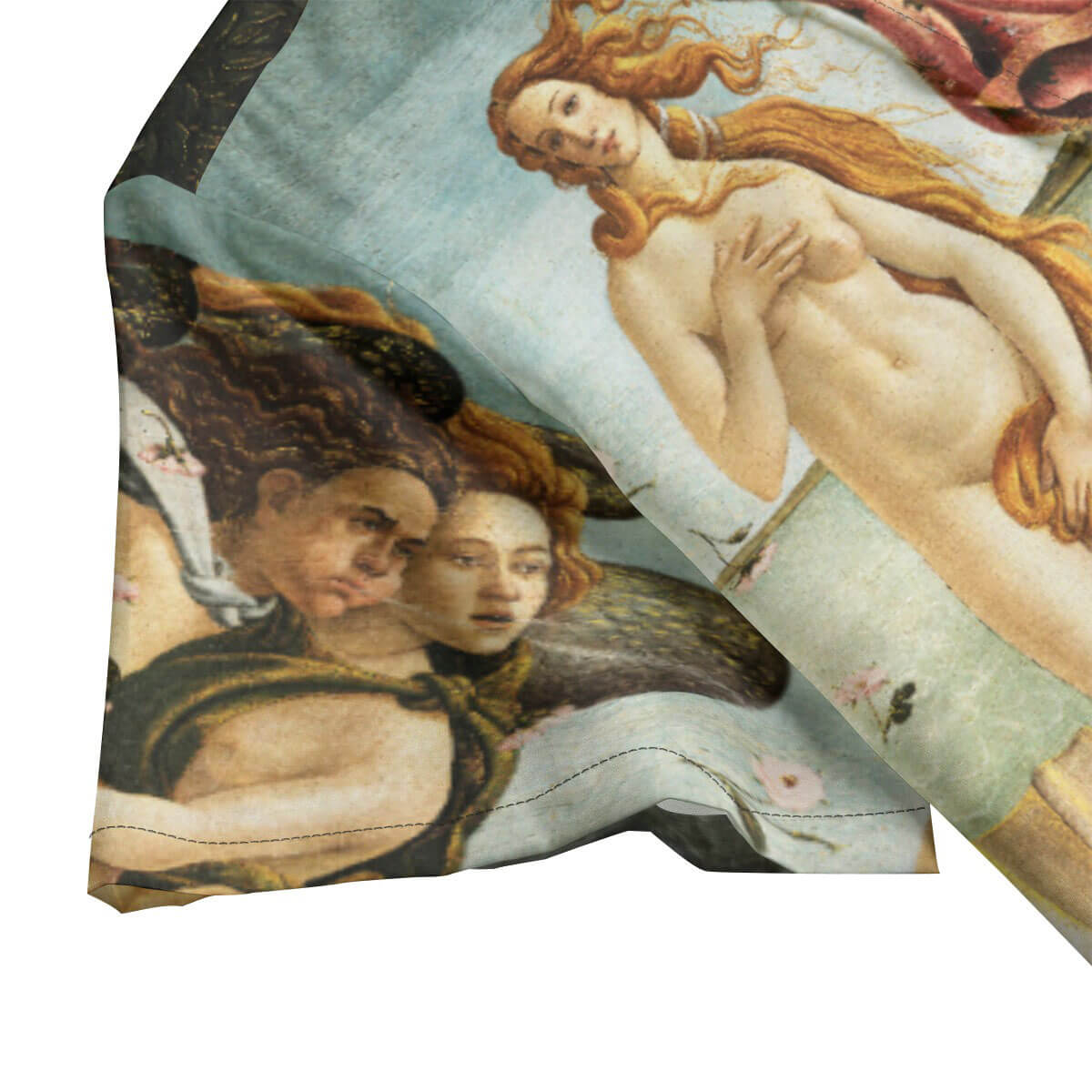 Art enthusiast wearing Birth of Venus shirt at museum