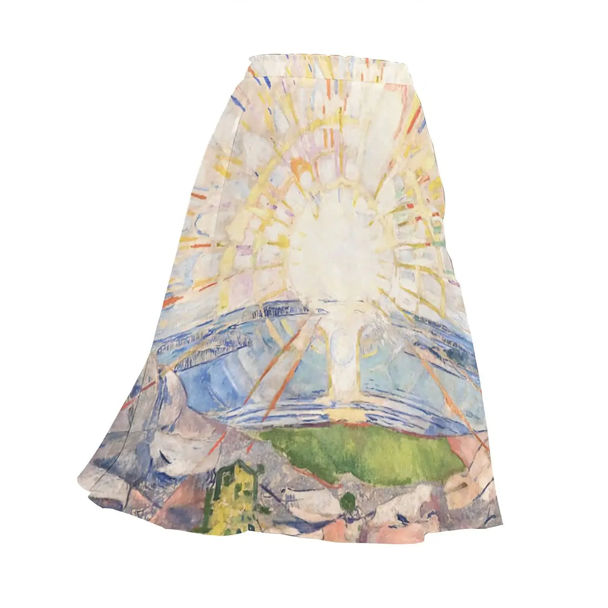 The Sun by Edvard Munch Skirt
