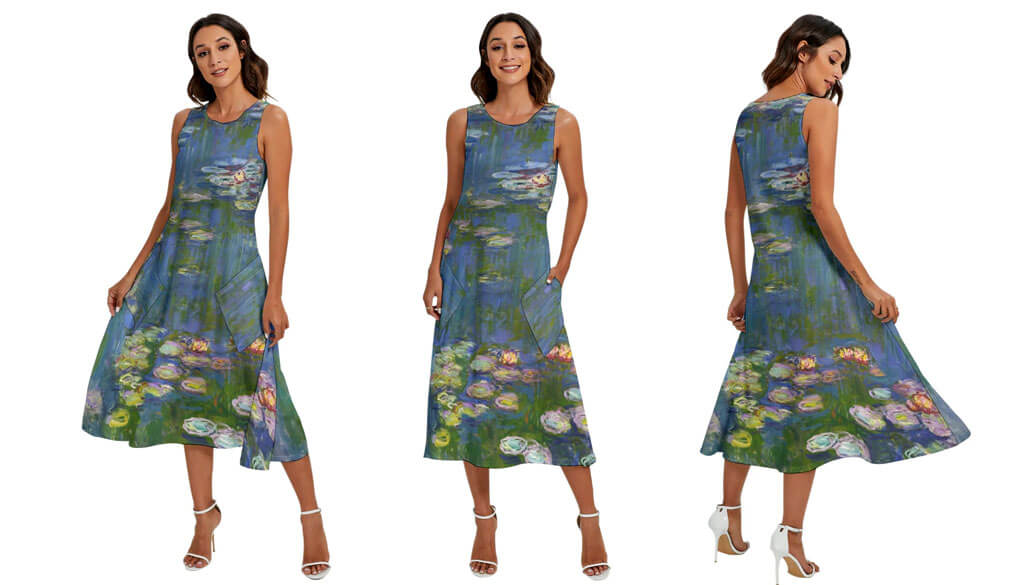 The Water Lilies by Claude Monet Sleeveless Dress