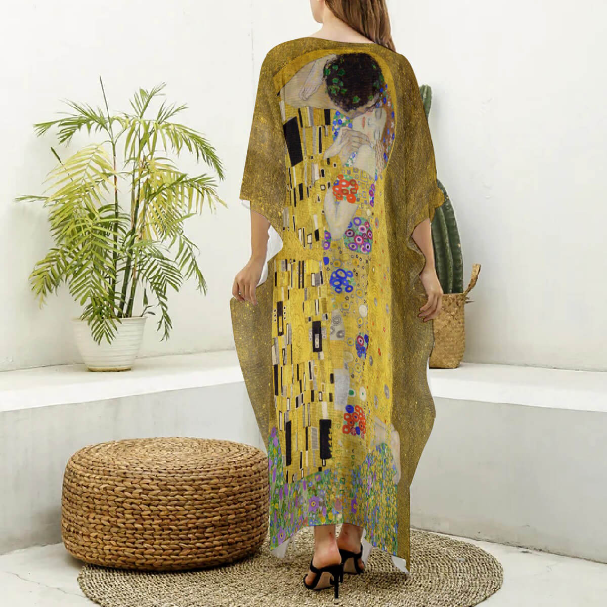 Luxury Silk Robe with Artistic Flair