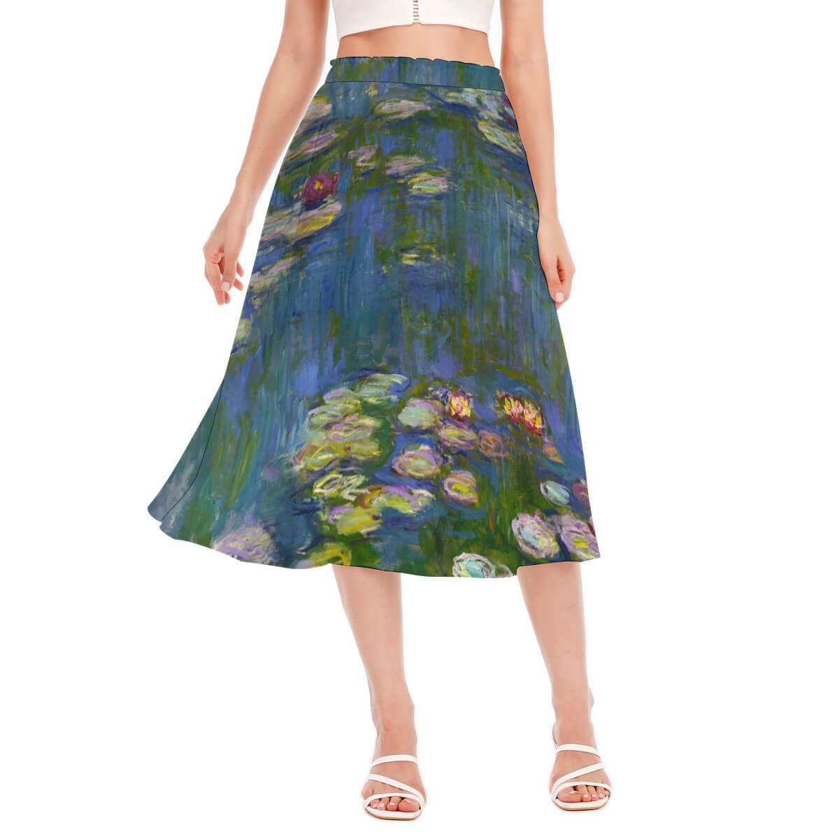 Artistic Claude Monet inspired chiffon skirt