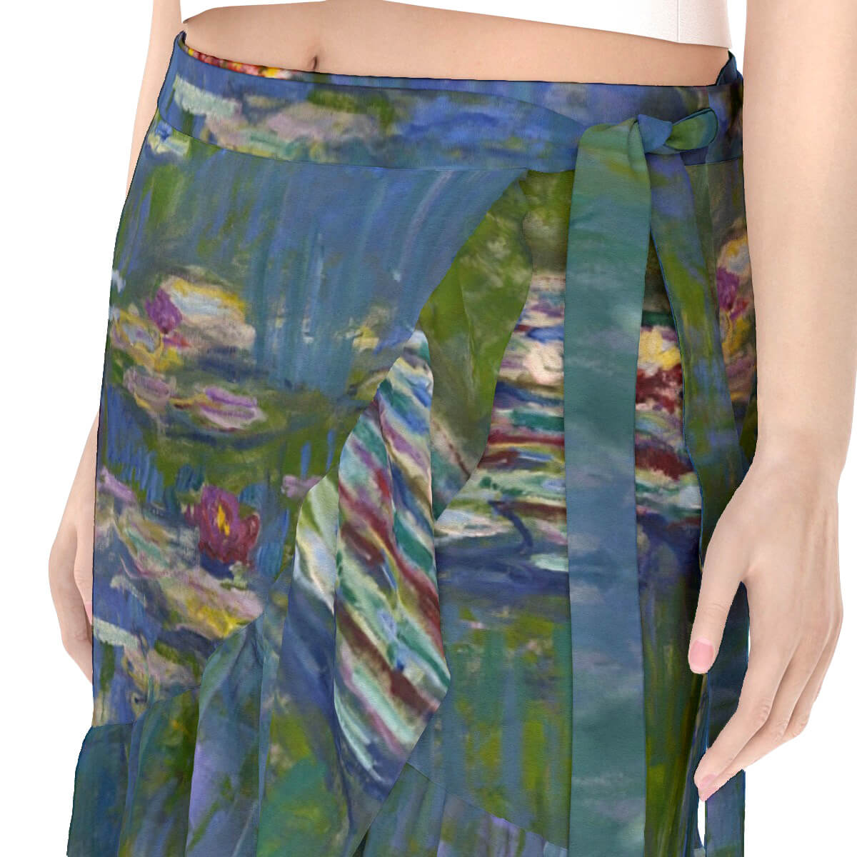Nature-Inspired Fashion - Model Wearing Wrap Skirt