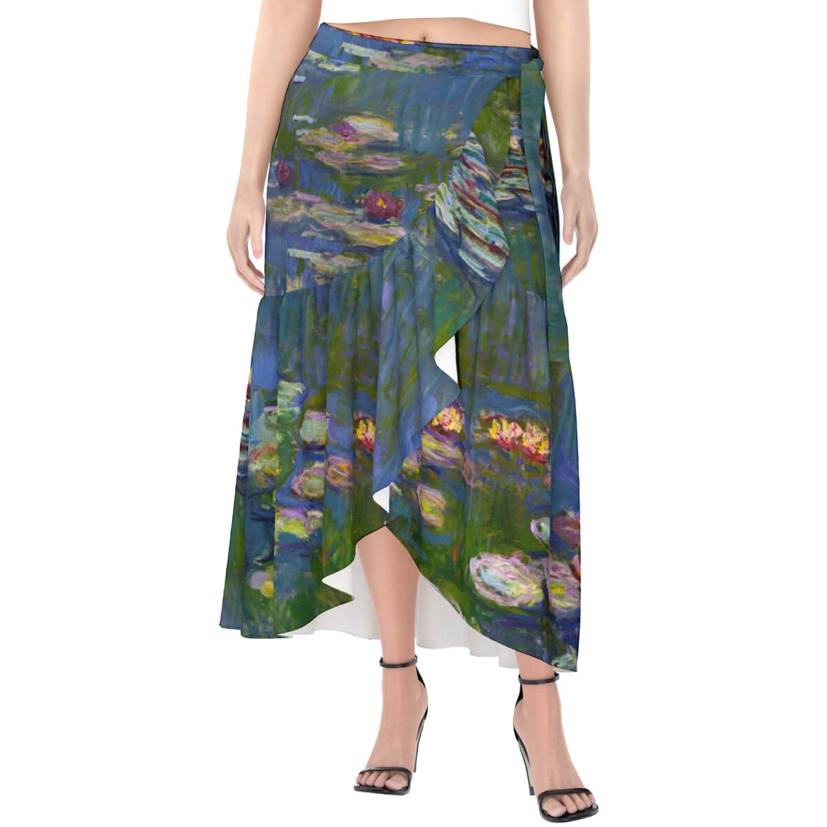 Enchanting Claude Monet Water Lilies Wrap Skirt