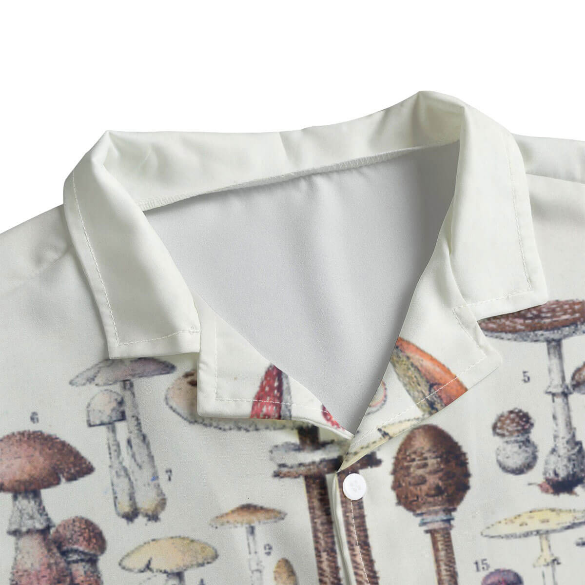 Vibrant and unique mushroom print shirt