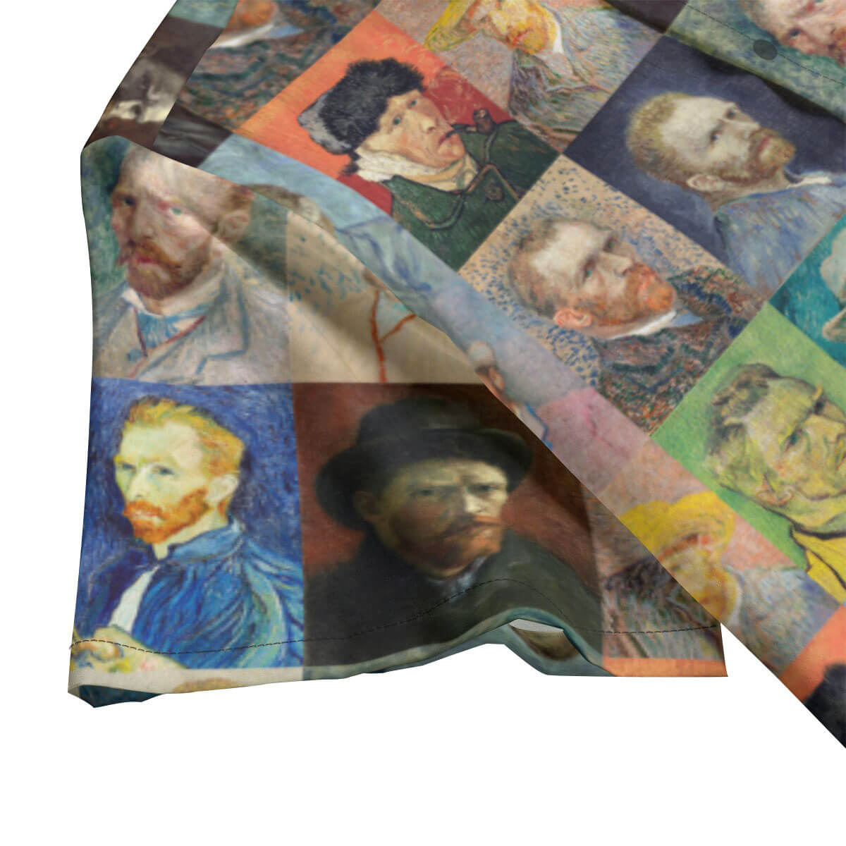 High-quality print on lightweight fabric, Van Gogh Hawaiian shirt.