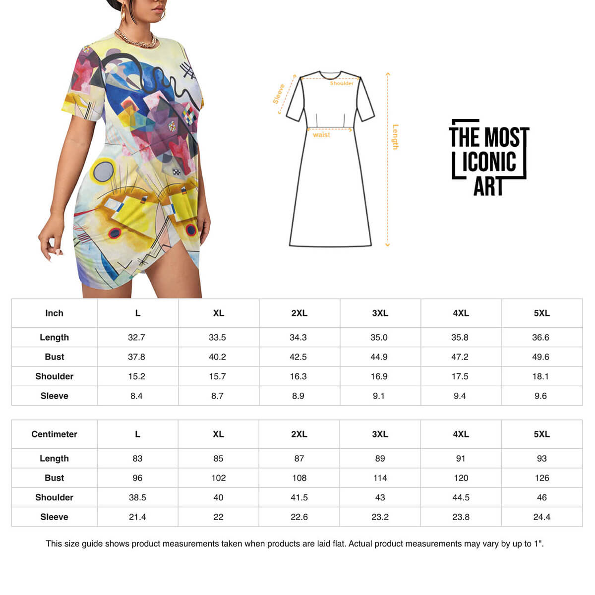Colorful abstract art fashion statement for women