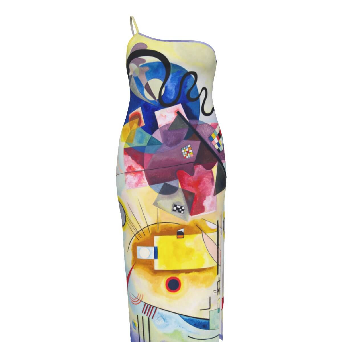 Vibrant abstract art dress by Kandinsky