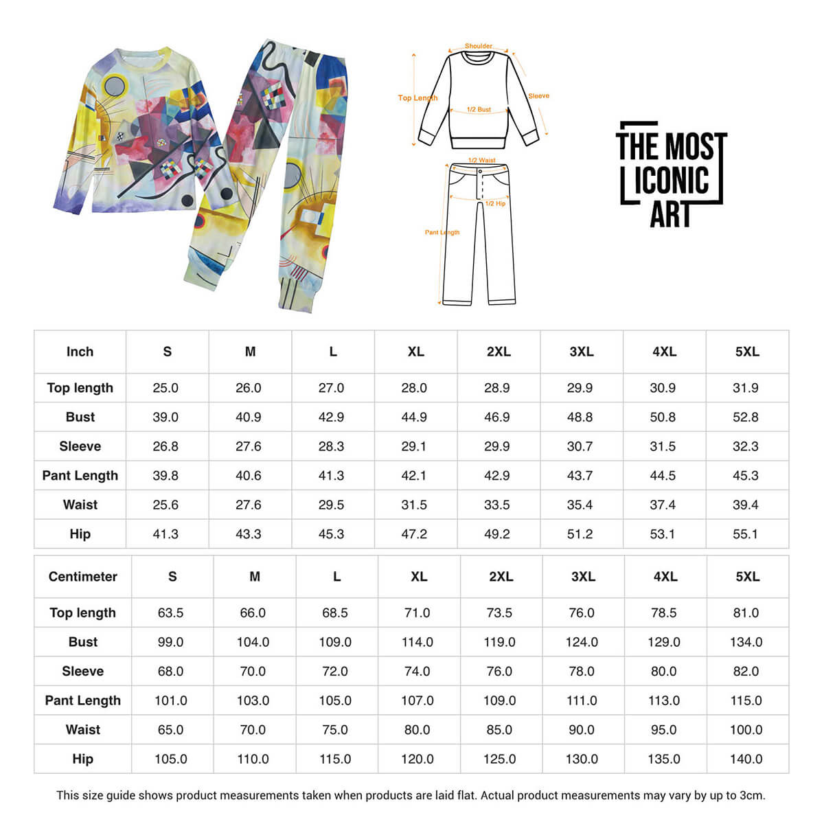 Women's Designer Pajama Set - Kandinsky Theme