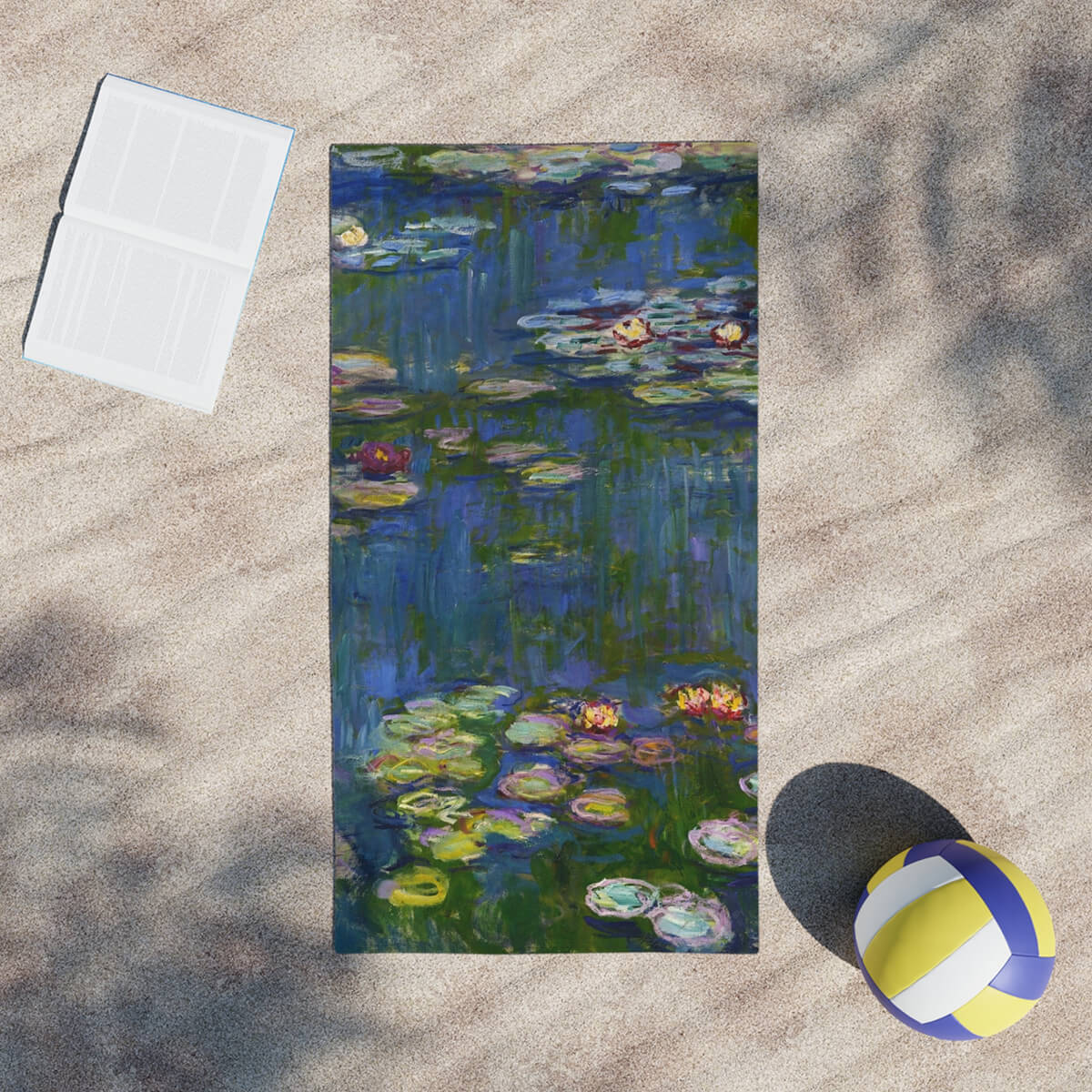 Serene Claude Monet-inspired Beach Towel