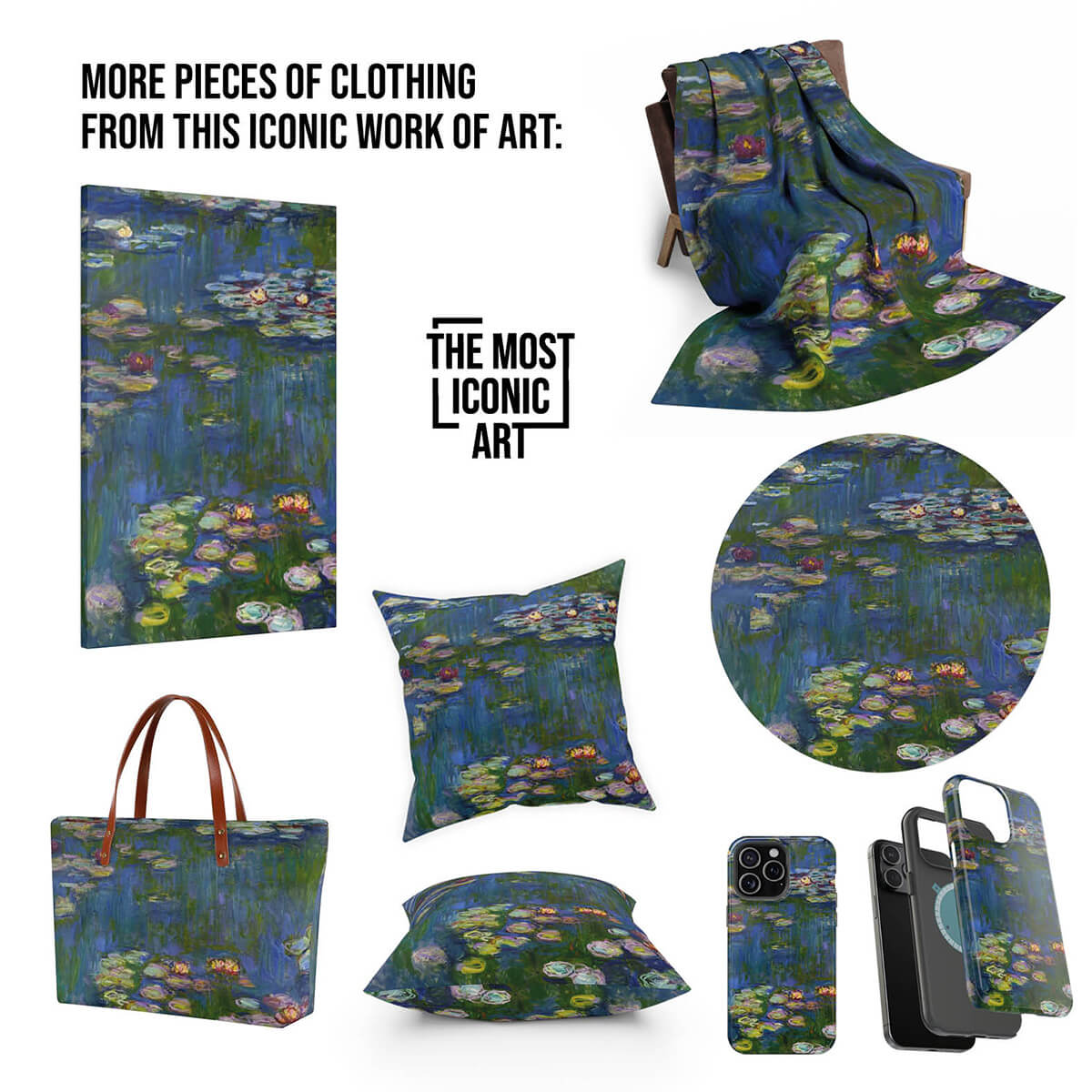 Exquisite lapel shirt dress inspired by Claude Monet's "Water Lilies"