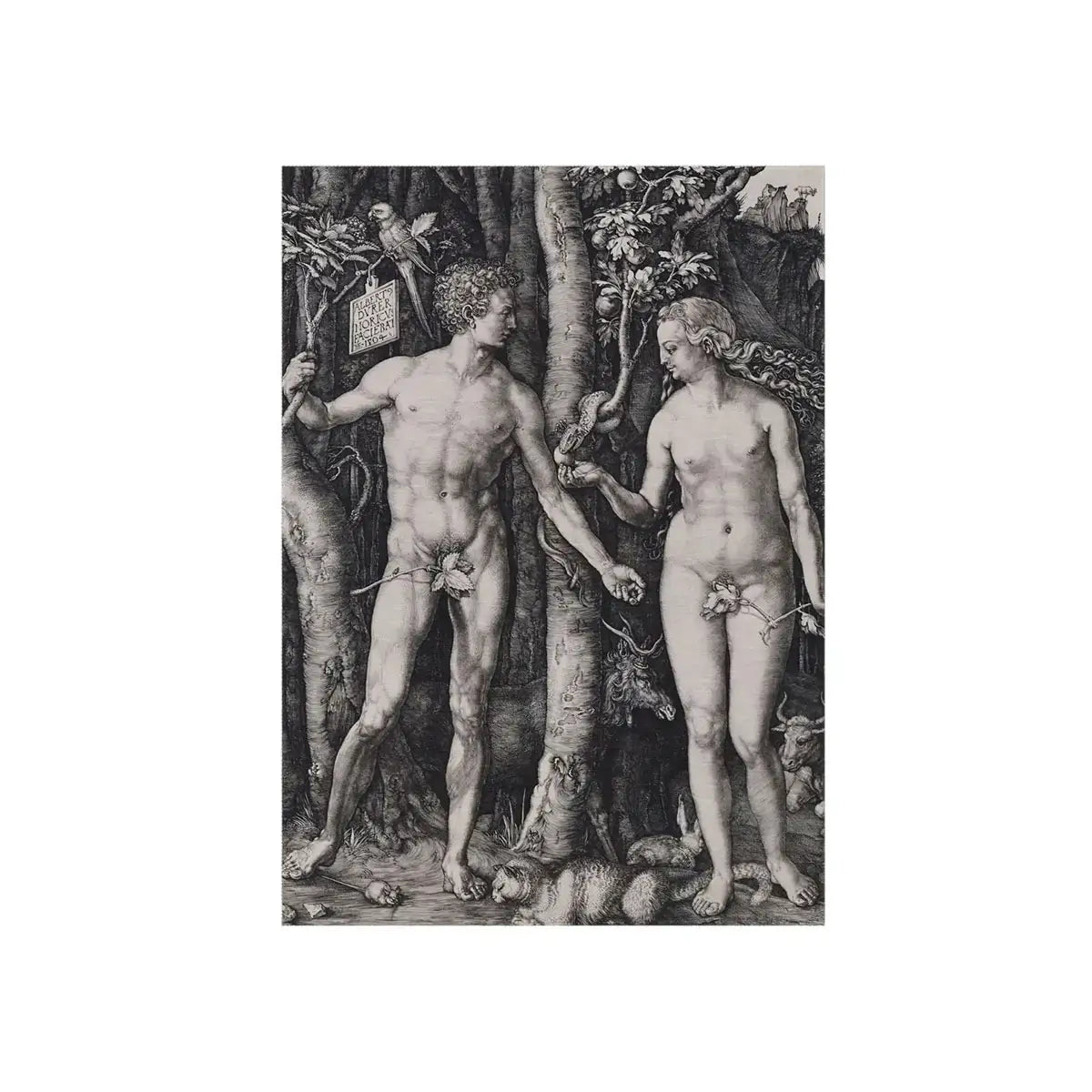 Adam and Eve by Albrecht Dürer Floor Mat