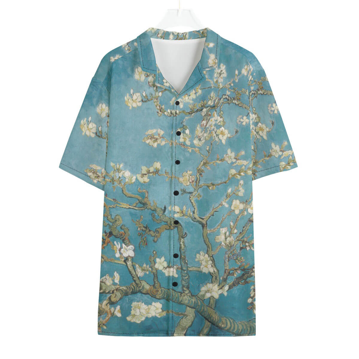 Van Gogh's Almond Blossom on vibrant Hawaiian shirt