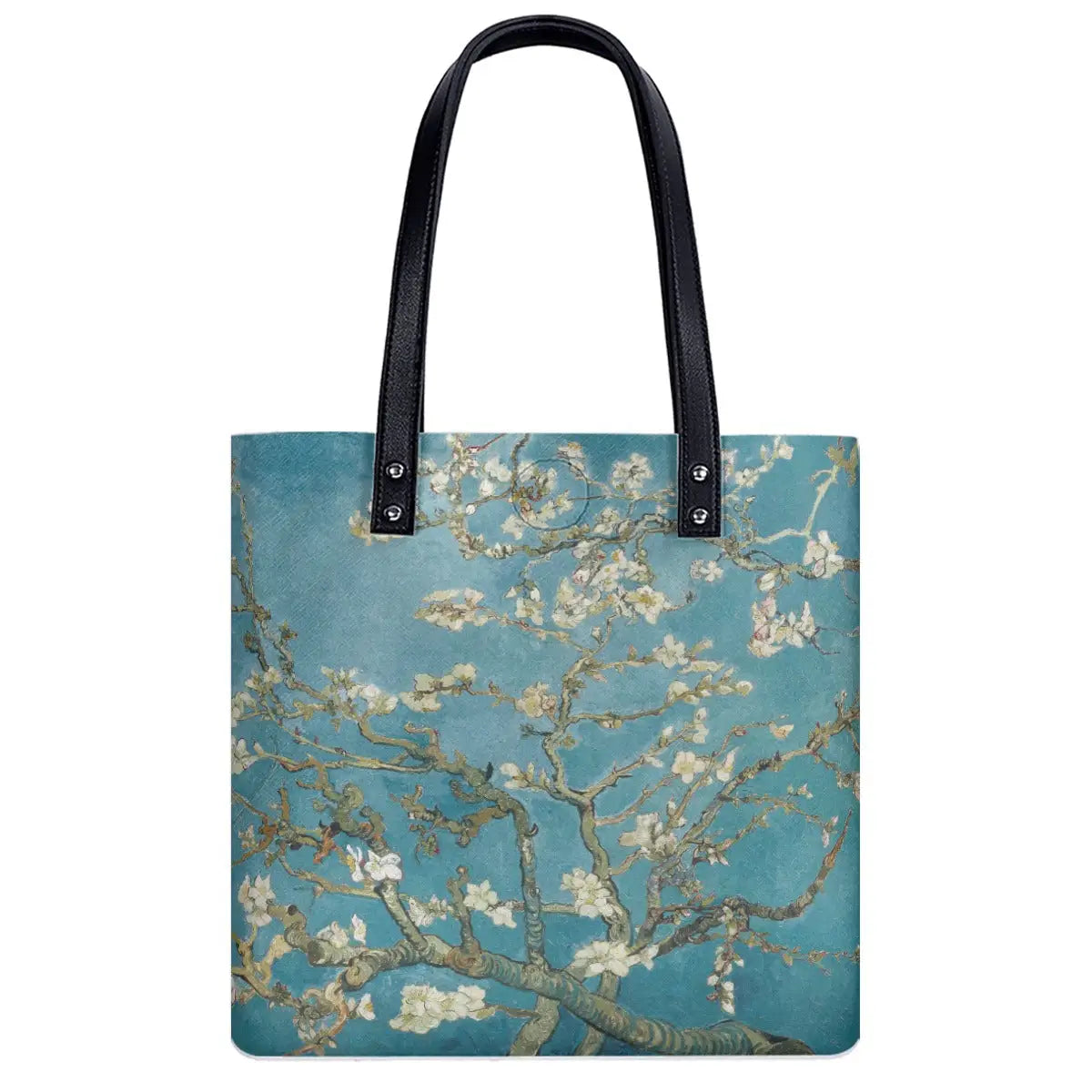 Detailed view of Van Gogh's Almond Blossom print on waterproof shoulder bag