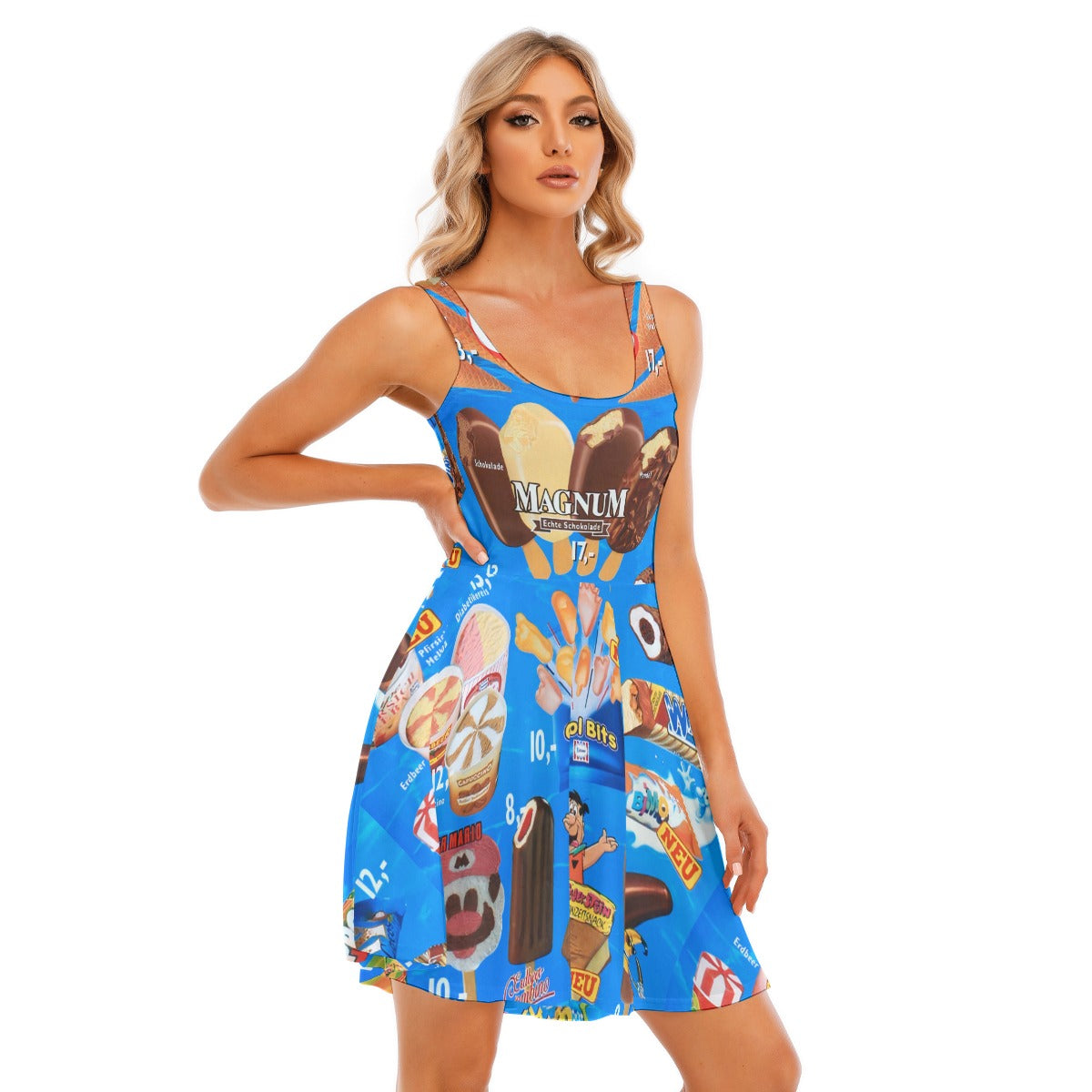 Stylish and vibrant tank dress for summer festivals.