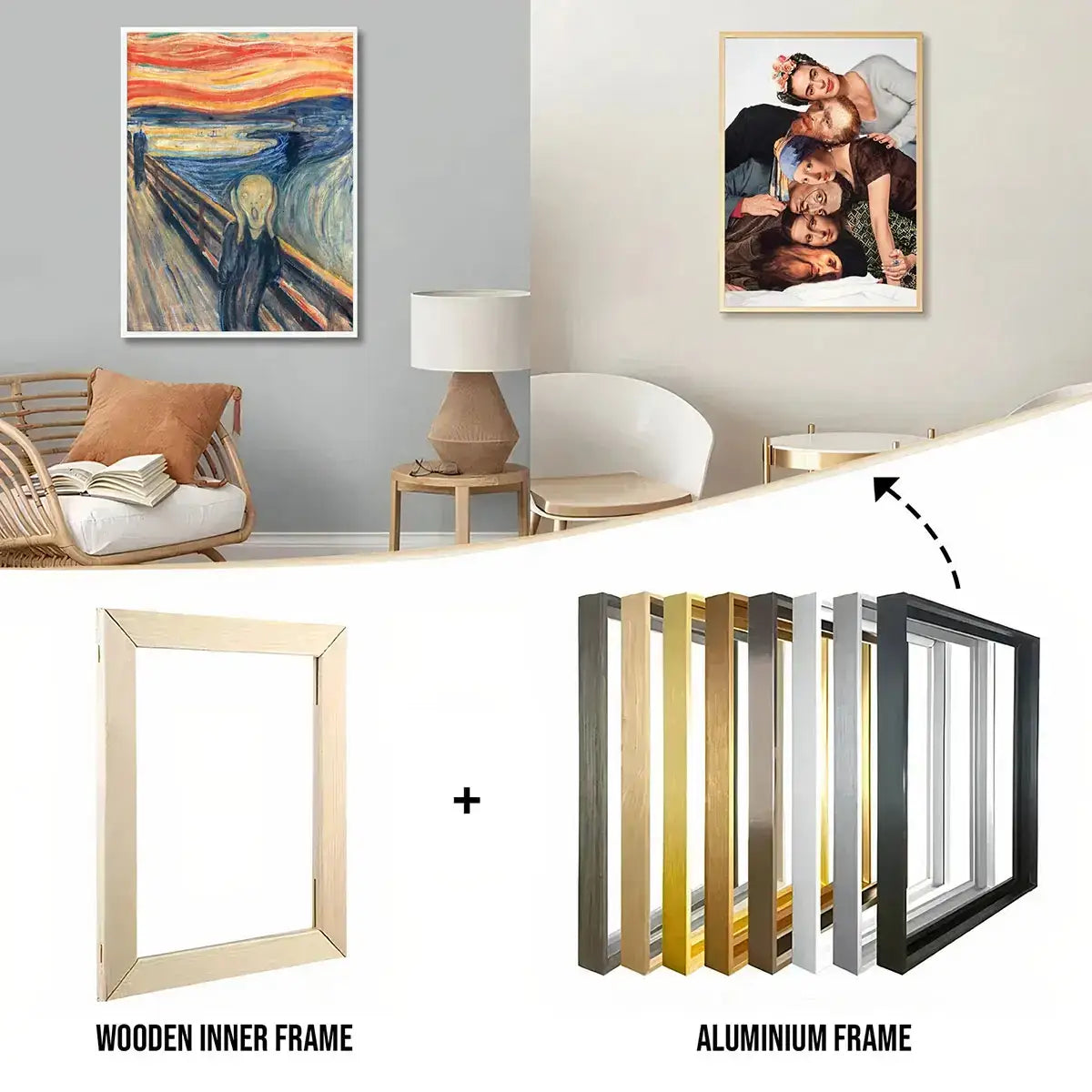 Aluminum Frames with Inner Frames - 8 colors - Frames