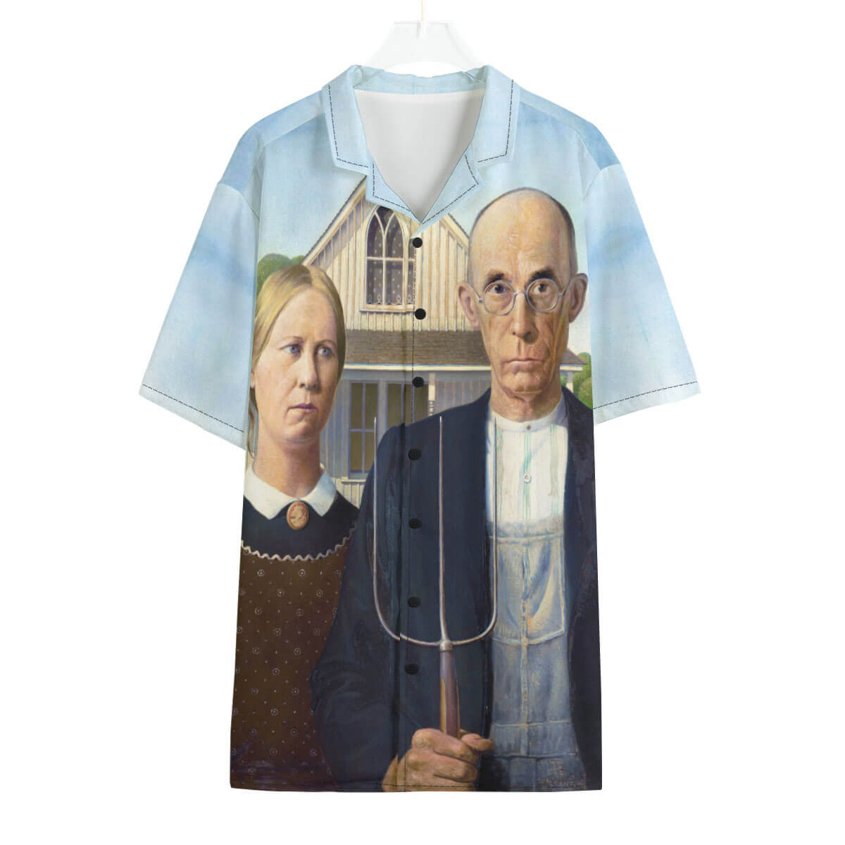 American Gothic Hawaiian Shirt front view