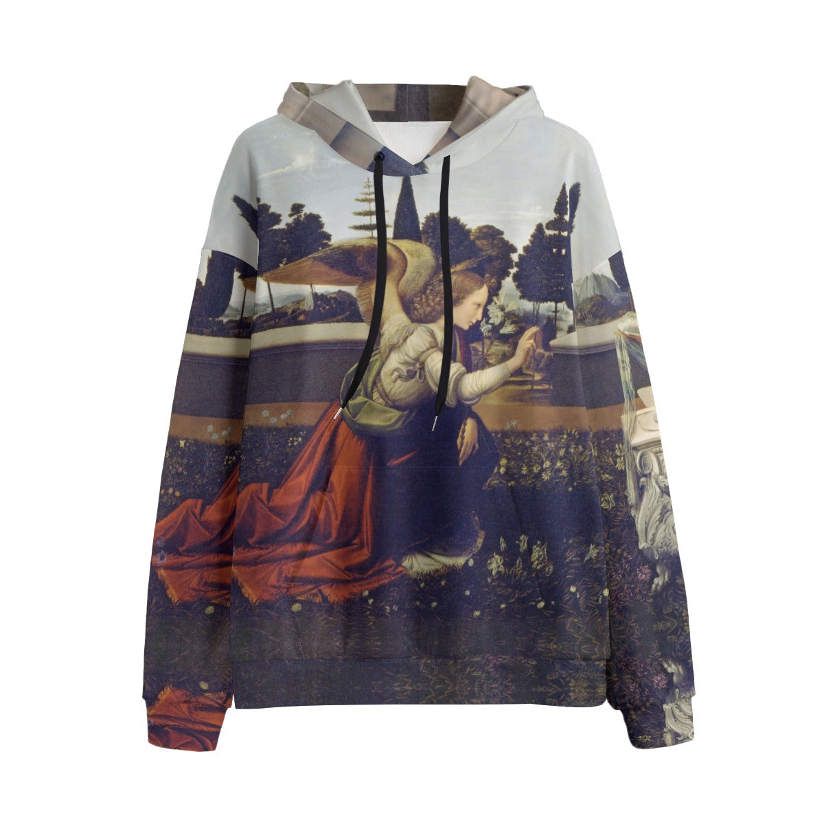 Leonardo Da Vinci Annunciation hoodie front view