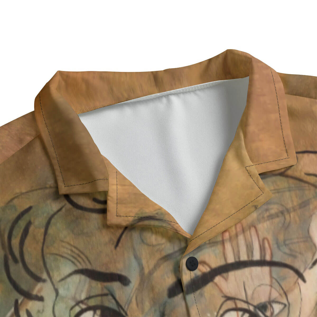 Avant-garde fashion lover modeling Picabia aloha shirt