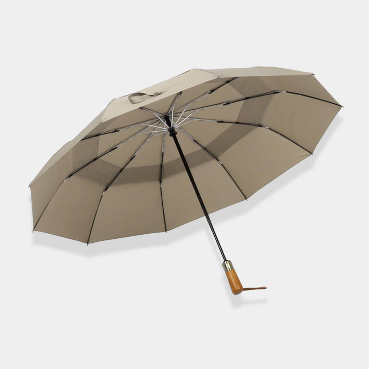 Folding mechanism of elegant umbrella in action