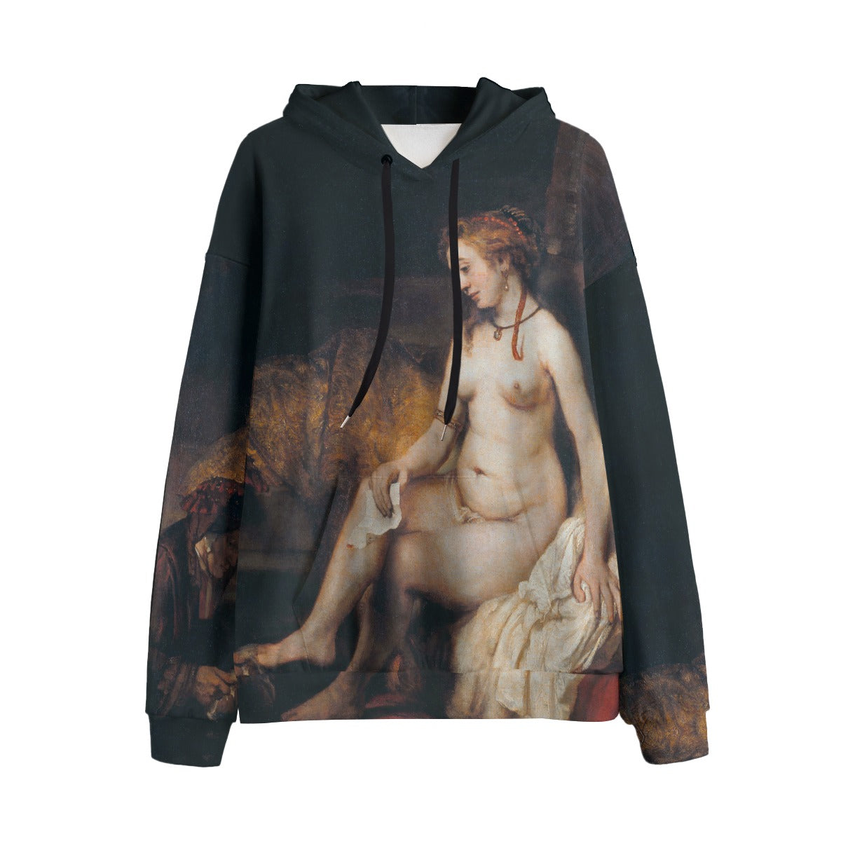 Bathsheba at Her Bath by Rembrandt Hoodie front view