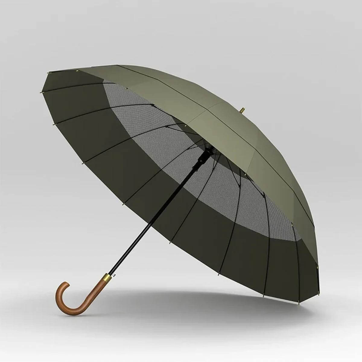 Open view of 120cm umbrella canopy showing superior coverage