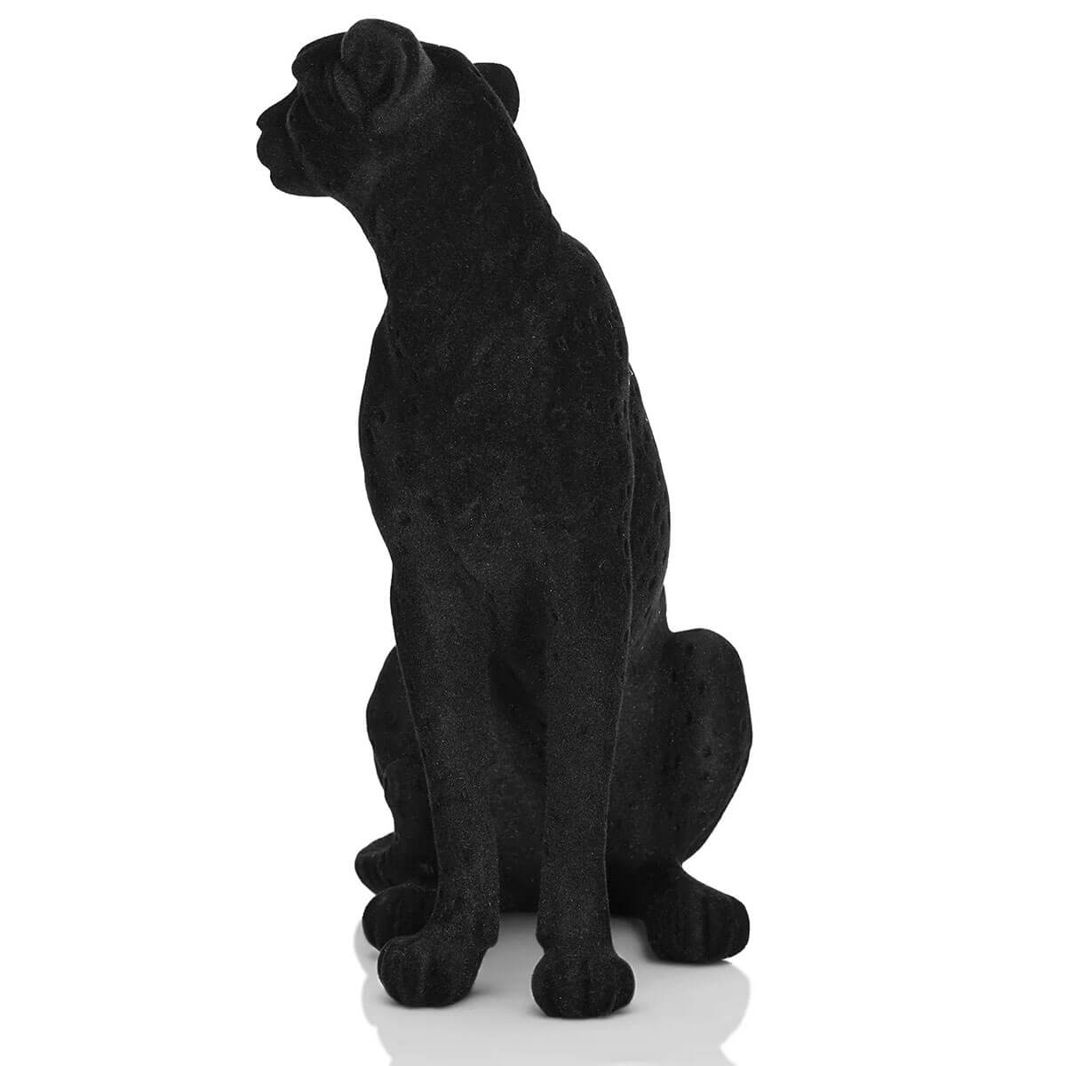 Mystical Black Leopard Sculpture - Sophisticated Room Accent