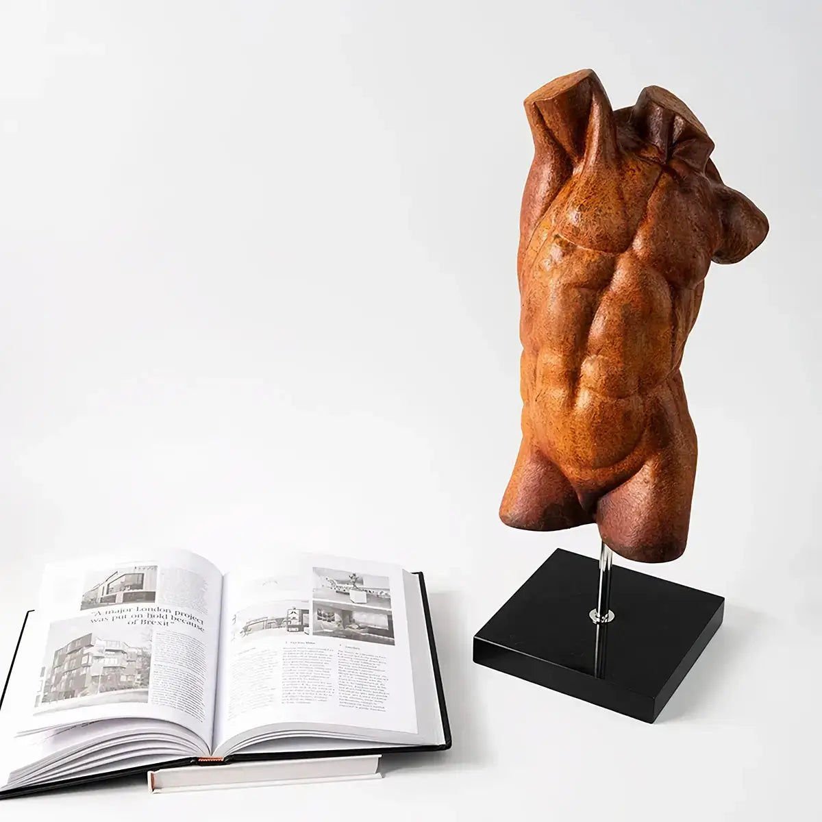 21.7-inch Body of Work Art Sculpture shown with size reference