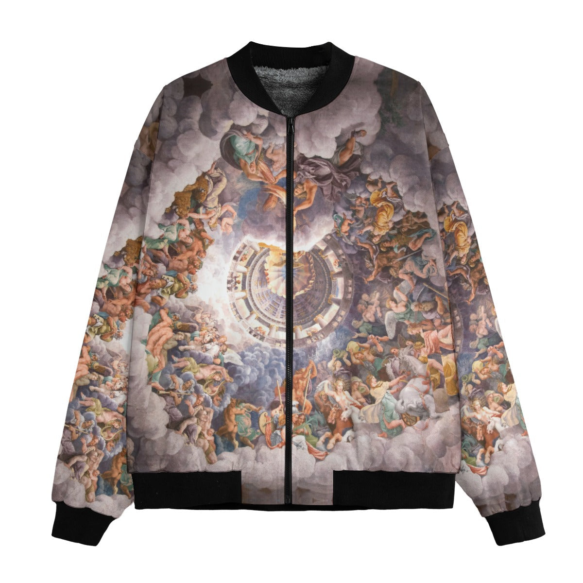 The Fall of the Chamber of the Giants Bomber Jacket featuring Giulio Romano's Renaissance masterpiece