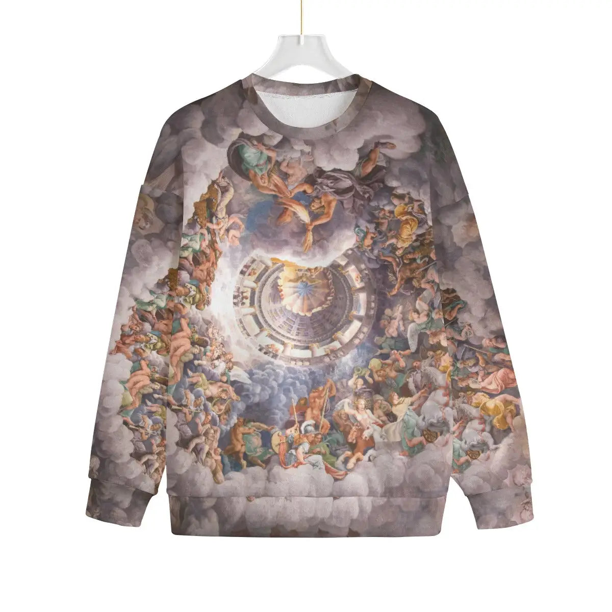 Giulio Romano artistic sweater showing Jupiter's throne and giants battle scene