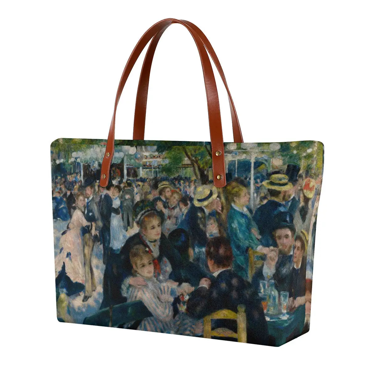 Dance at Le Moulin de la Galette by Auguste Renoir tote bag with waterproof fabric and double-sided printing