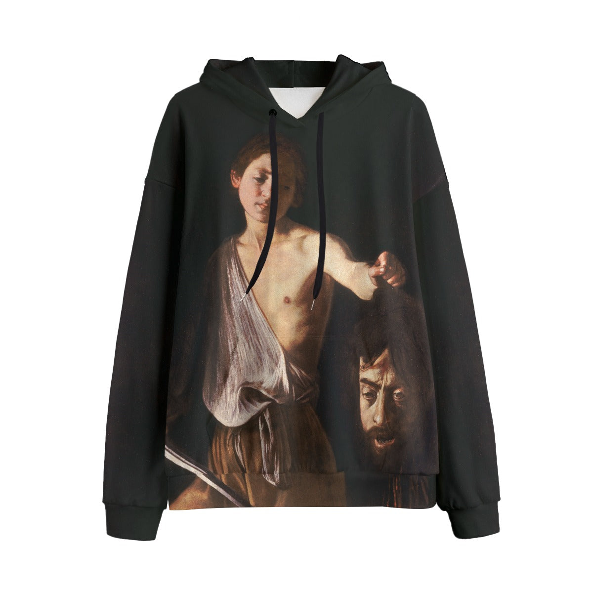 Caravaggio Painting David with the Head of Goliath Hoodie front view