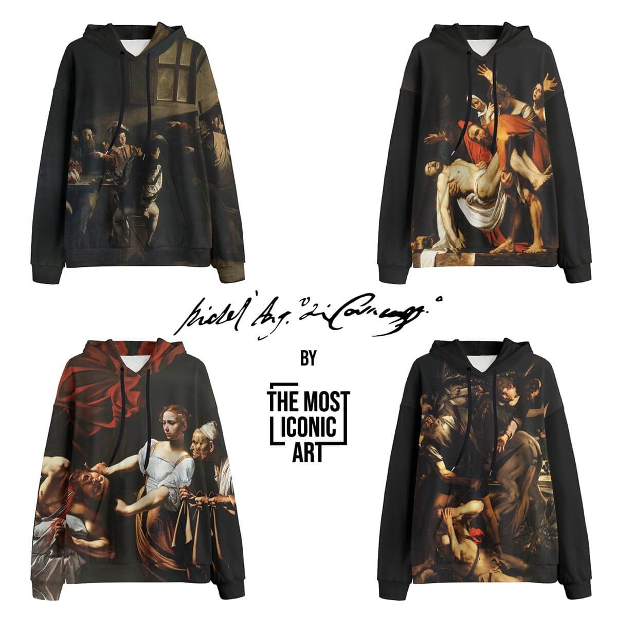 Caravaggio Painting Hoodie David with Goliath Art Apparel