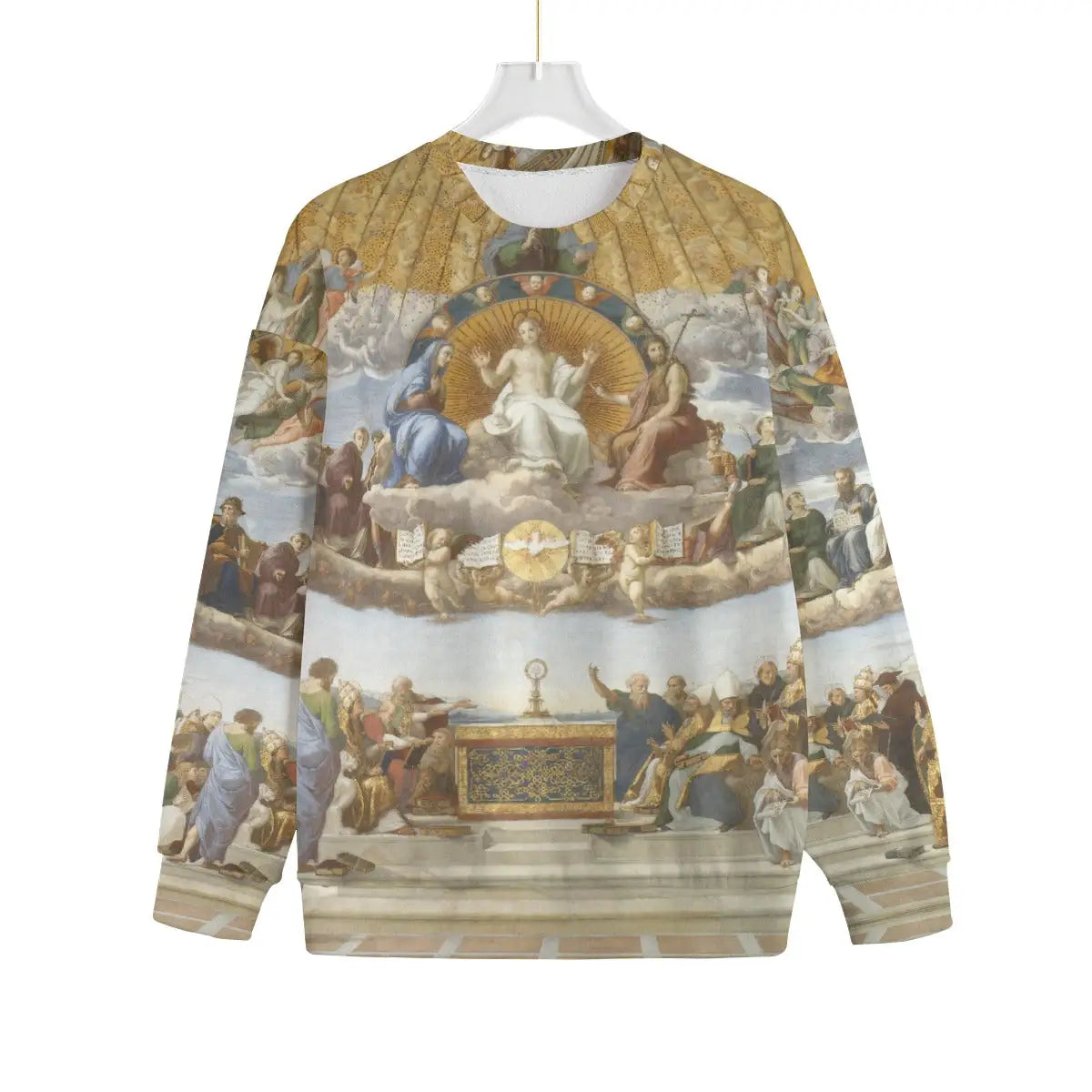 Disputation of the Holy Sacrament Sweater featuring Raphael's Vatican masterpiece