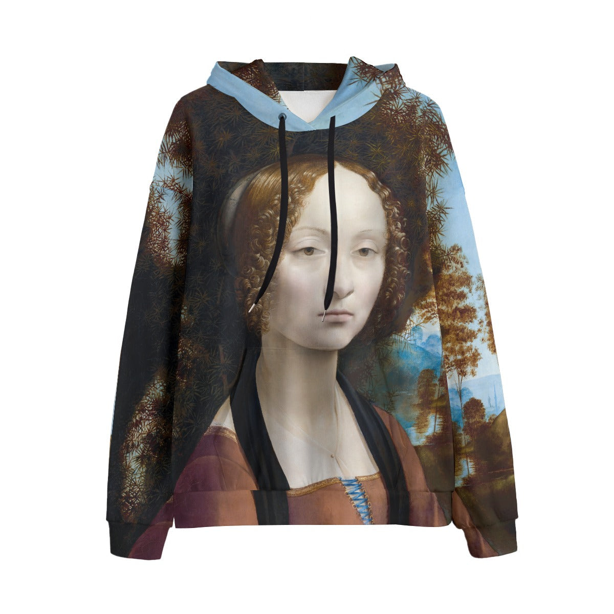 Ginevra de' Benci by Leonardo da Vinci Hoodie front view