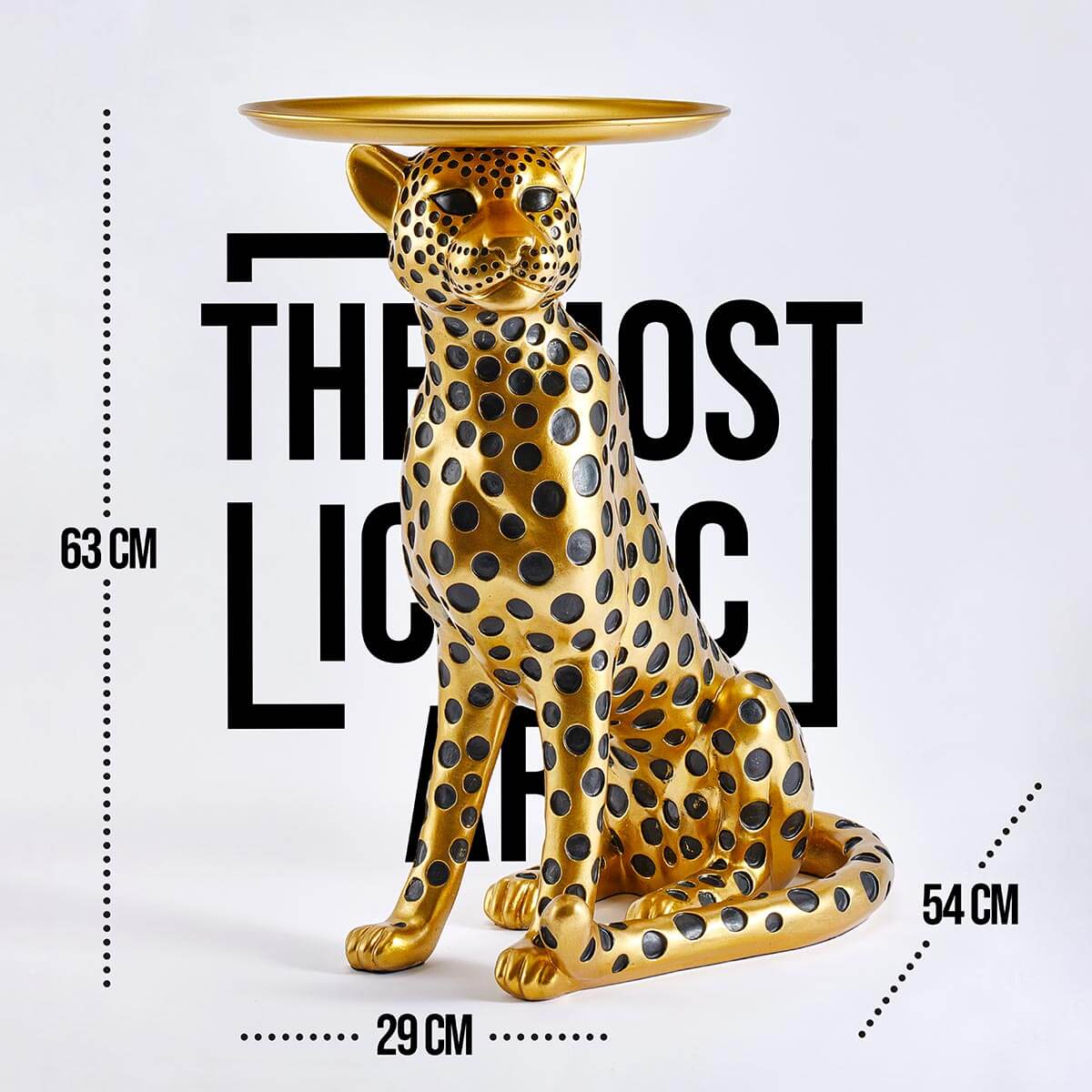 Golden Leopard Side Table adding wild chic to home decor