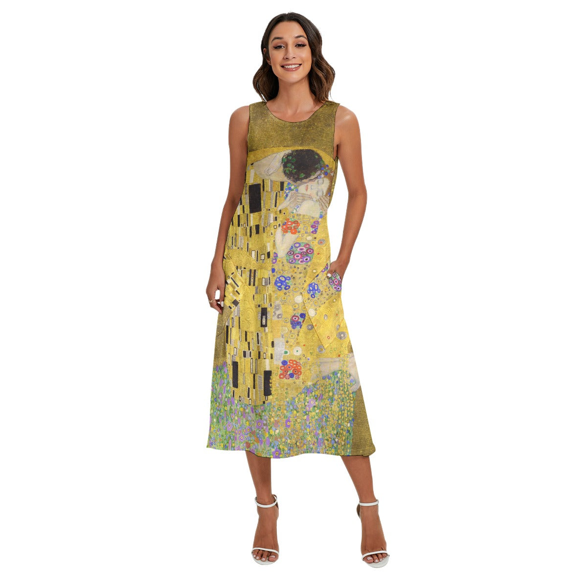 Gustav Klimt The Kiss Sleeveless Dress