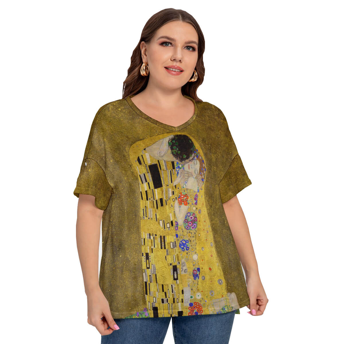 Gustav Klimt The Kiss Women's Plus Size Tee