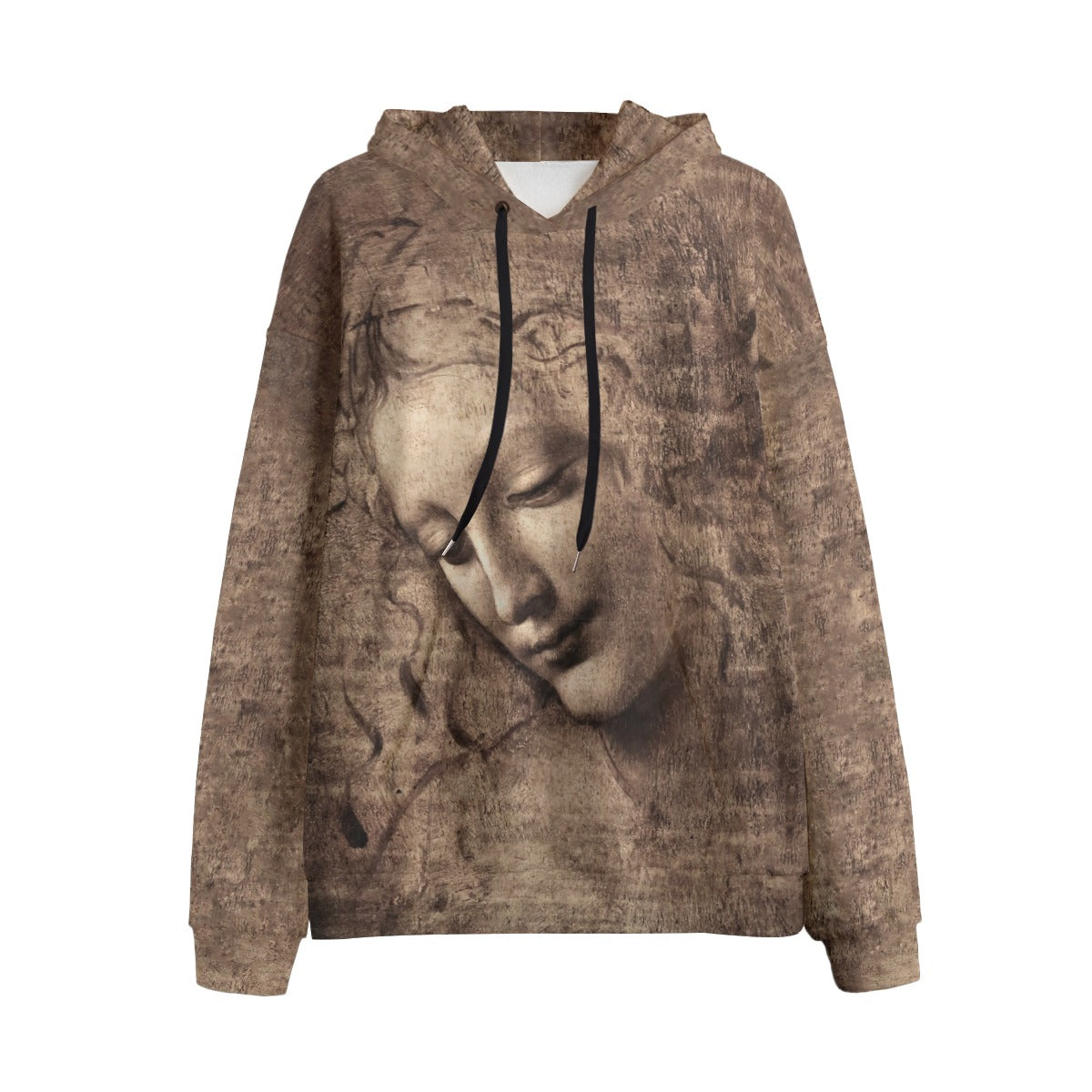 Leonardo da Vinci Head of a Woman hoodie on model