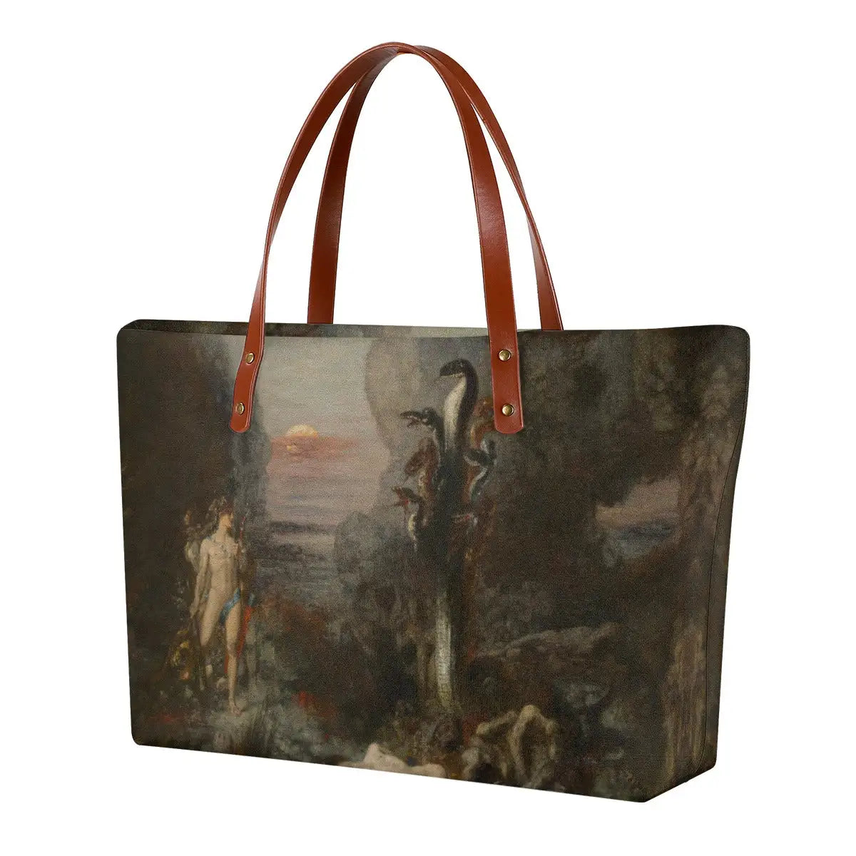 Hercules and Lernaean Hydra Tote Bag featuring Gustave Moreau's painting