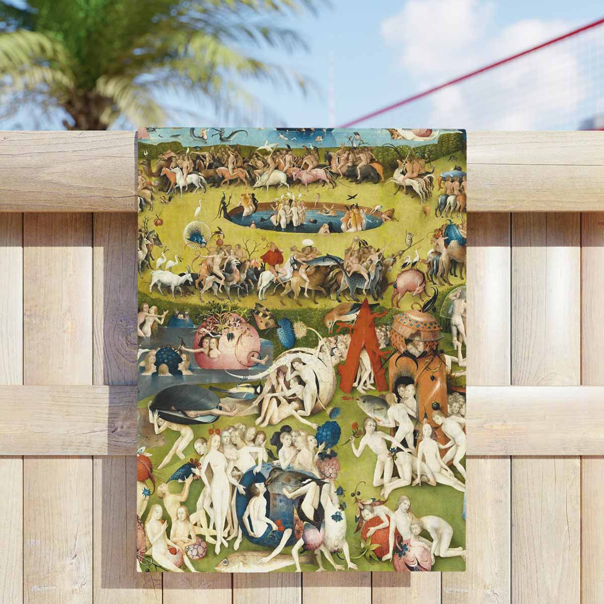 Vibrant Bosch Artwork Towel