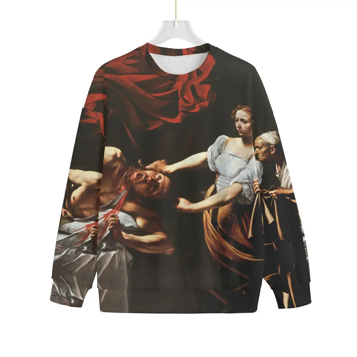 Judith Beheading Holofernes by Caravaggio Sweater showing full artwork print