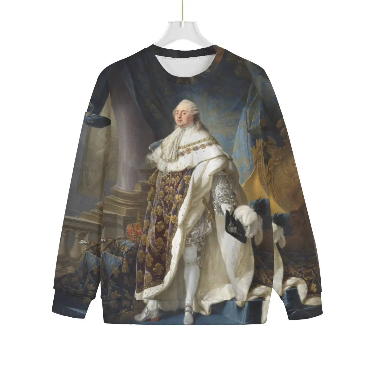 King of France Louis XVI Sweater featuring Callet's royal portrait