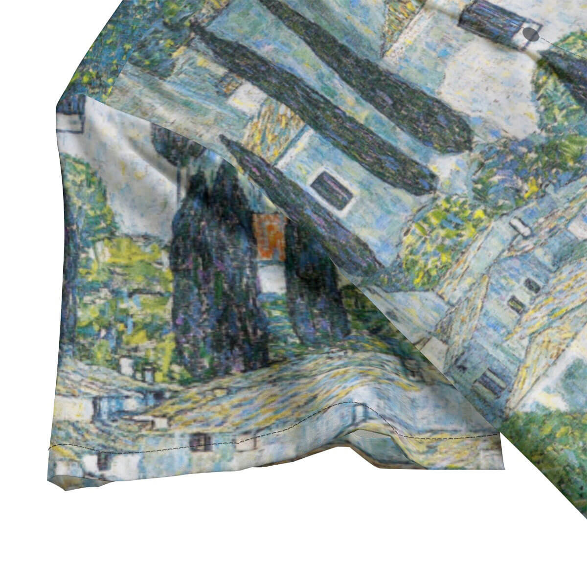 Wearable Klimt art: Hawaiian shirt with famous Cassone church print