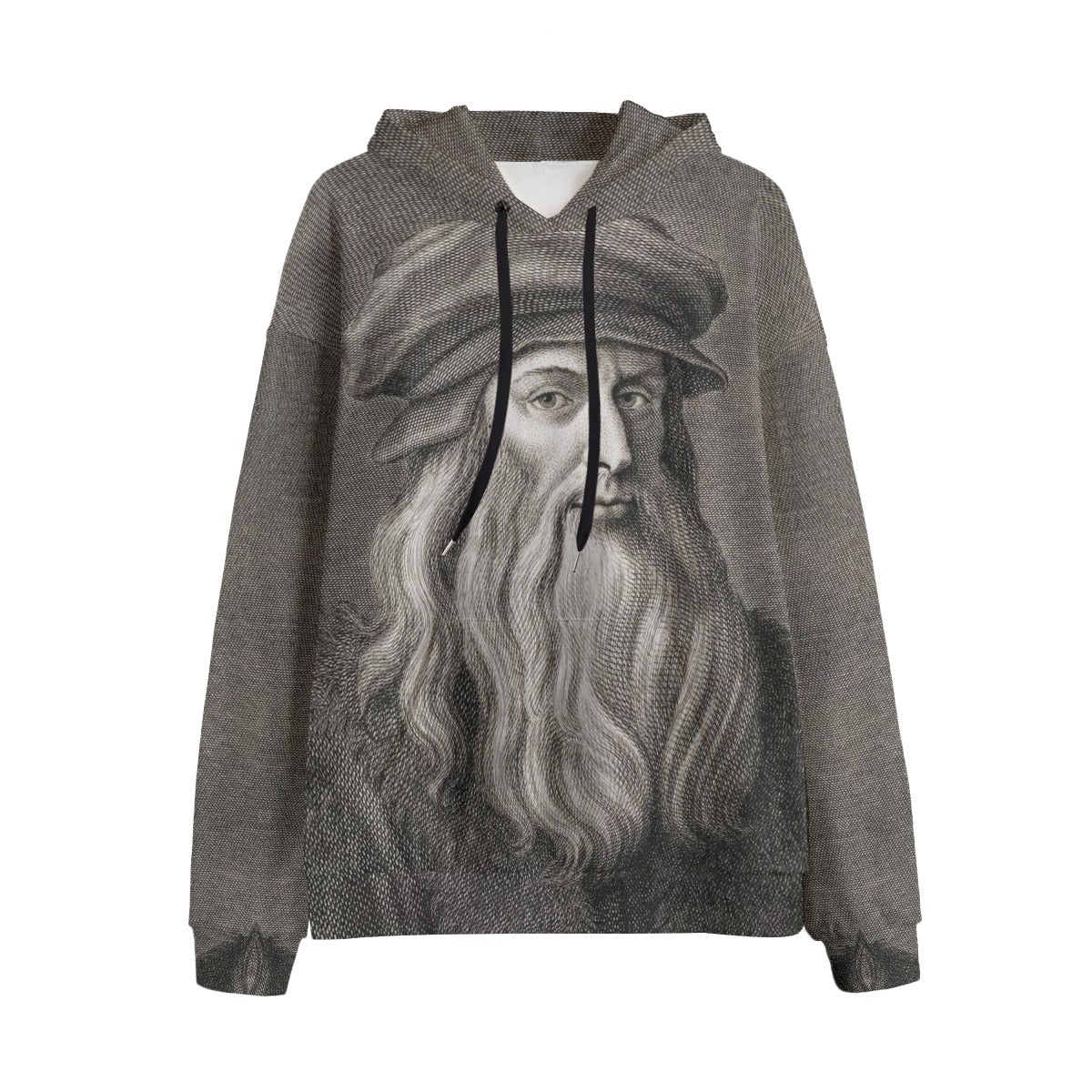 Artist wearing The Most Iconic Art's Da Vinci Portrait Hoodie