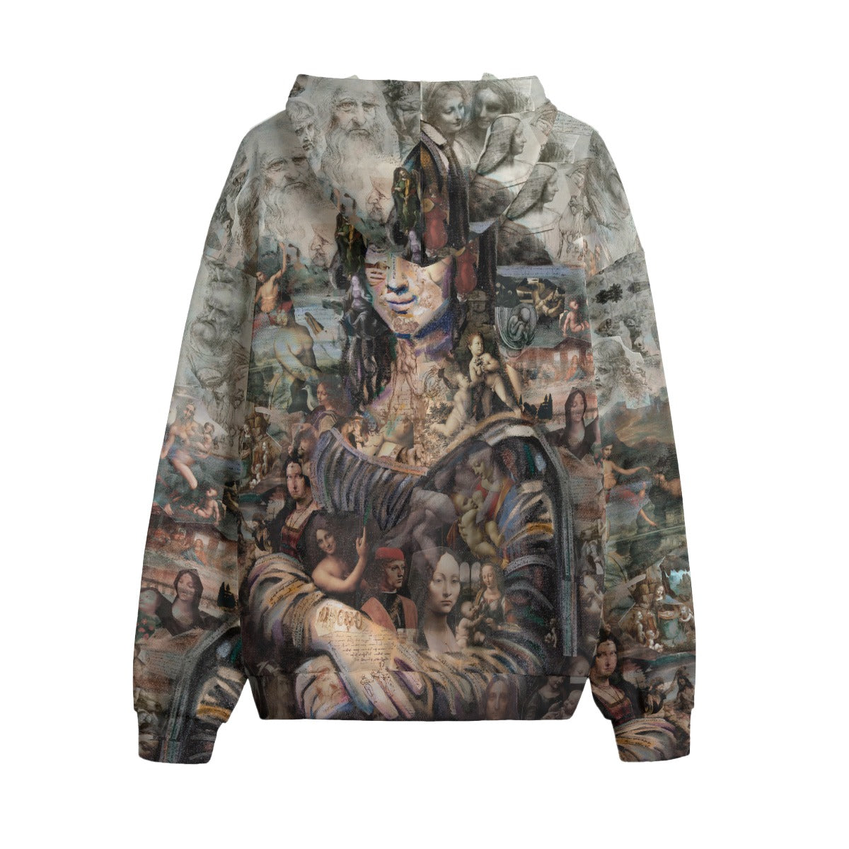 Leonardo Da Vinci art collage hoodie