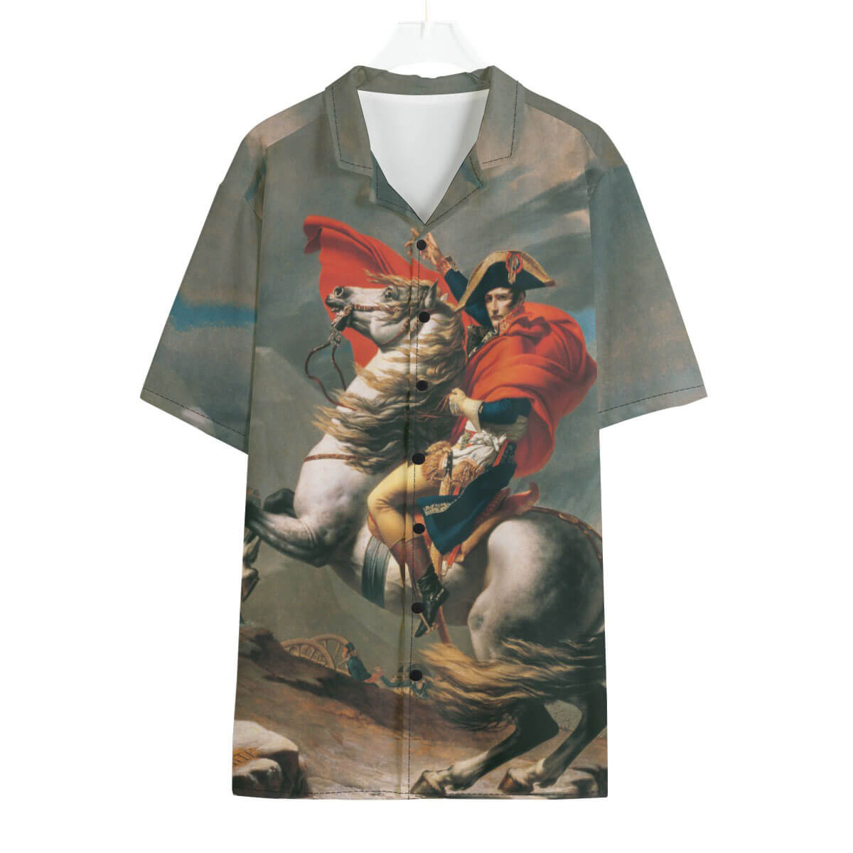 Napoleon Crossing the Alps Hawaiian Shirt front view