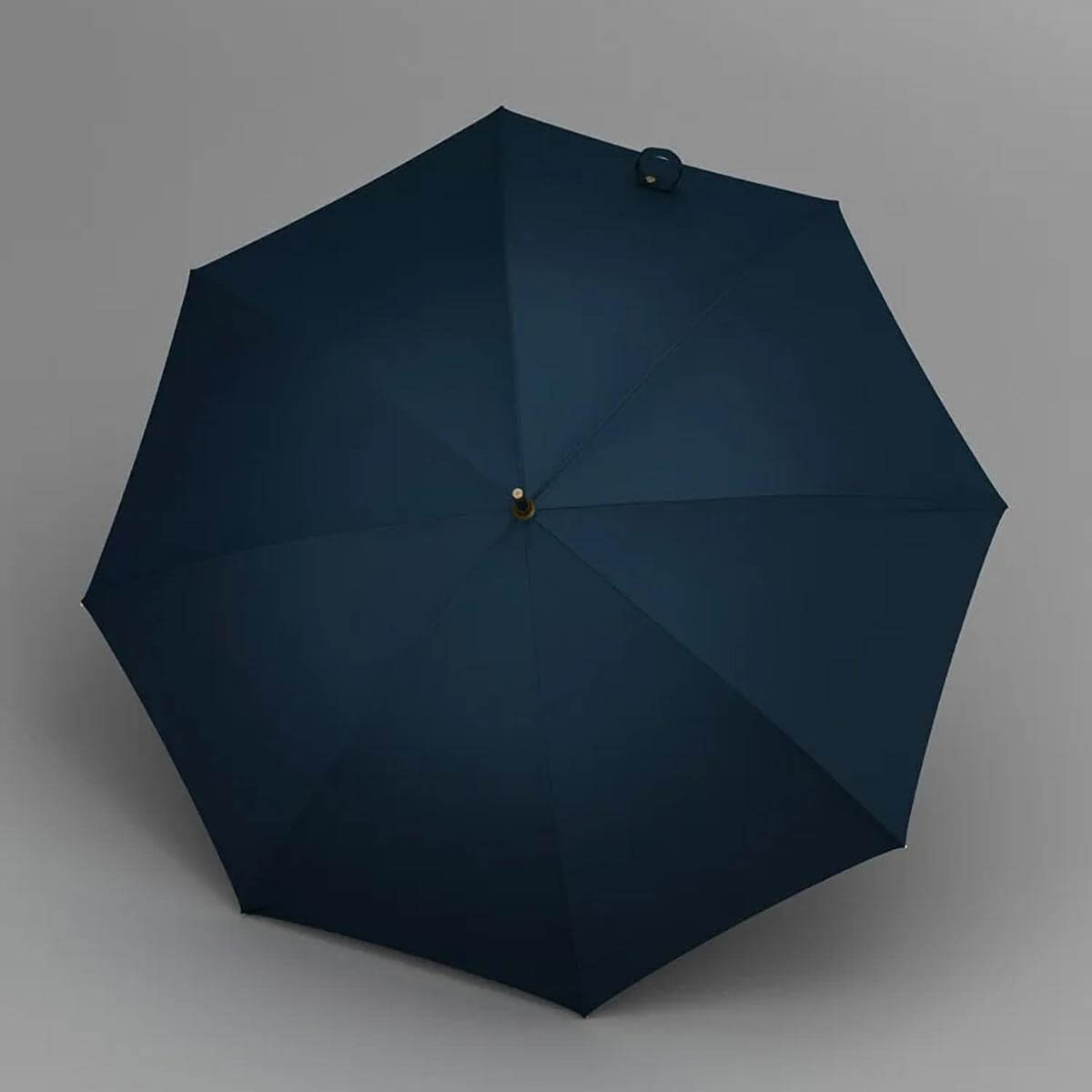 High-density PG cloth navy umbrella with durable wooden grip