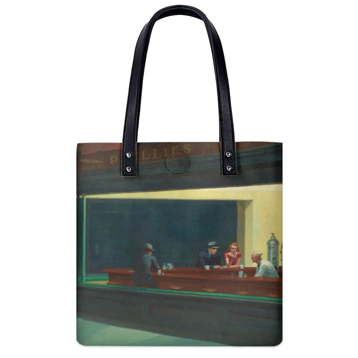 Nighthawks by Edward Hopper shoulder bag featuring the famous diner scene on waterproof fabric