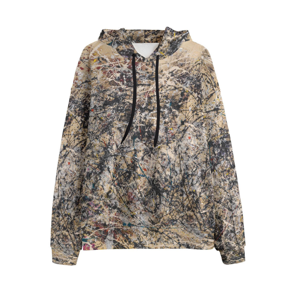 Number 1a by Jackson Pollock Hoodie displaying full abstract expressionist design